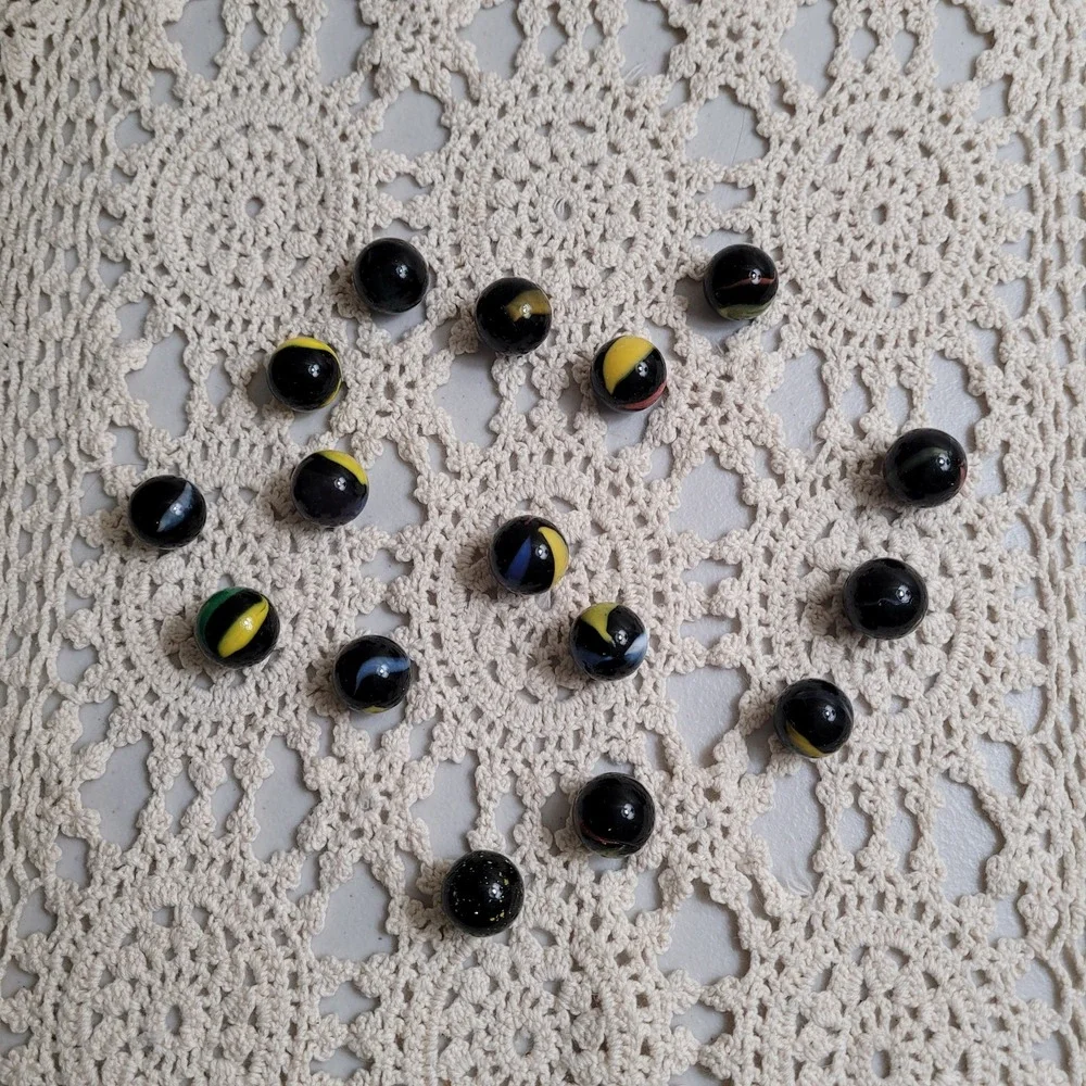 16 Tiger Eye Marbles 1/2 Inch